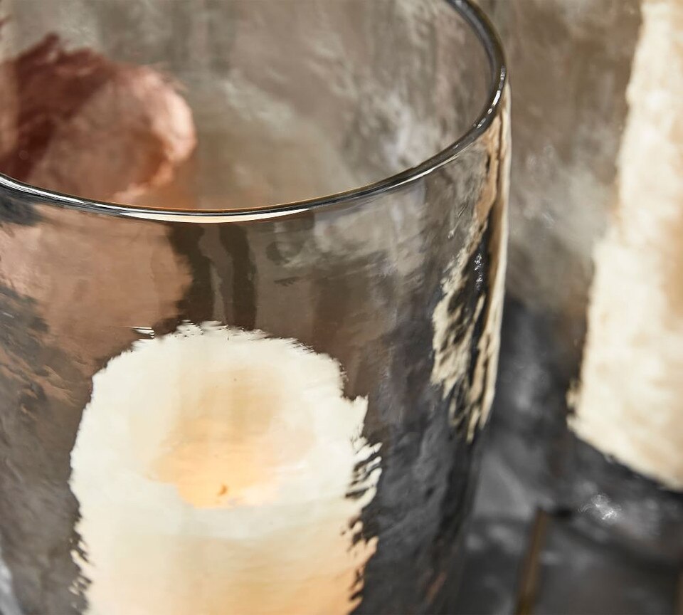 Hammered Glass Clear Hurricanes Pottery Barn Australia